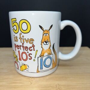 50th Birthday Gifts For Women, Great 50 Year Old Mug, 50 Is 5 Perfect 10's.